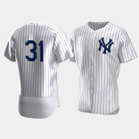 Mens New York Yankees #31 Aaron Hicks White Authentic Jersey Mens New York Yankees #31 Aaron Hicks White Authentic Jersey