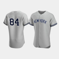 Mens New York Yankees #84 Albert Abreu Gray Authentic Road Jersey