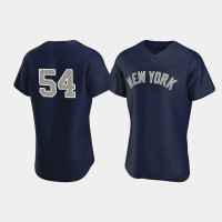 Mens New York Yankees #54 Aroldis Chapman Navy Authentic 2020 Alternate Jersey