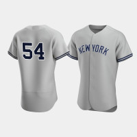 Mens New York Yankees #54 Aroldis Chapman Gray Authentic 2020 Road Jersey
