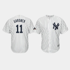 New York Yankees Mens #11 Brett Gardner 2019 Postseason White Official Cool Base Jersey New York Yankees Mens #11 Brett Gardner 2019 Postseason White Official Cool Base Jersey