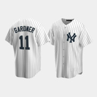 Mens New York Yankees #11 Brett Gardner White Replica Home Jersey Mens New York Yankees #11 Brett Gardner White Replica Home Jersey