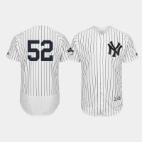 Mens New York Yankees #52 C.C. Sabathia White 2019 Postseason Authentic Flex Base Jersey