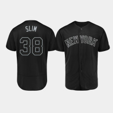 Mens New York Yankees Authentic #38 Cameron Maybin 2019 Players' Weekend Black Slim Jersey Mens New York Yankees Authentic #38 Cameron Maybin 2019 Players' Weekend Black Slim Jersey