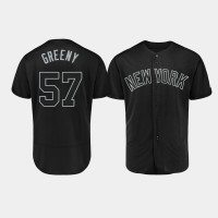 Mens New York Yankees Authentic #57 Chad Green 2019 Players' Weekend Black Greeny Jersey Mens New York Yankees Authentic #57 Chad Green 2019 Players' Weekend Black Greeny Jersey