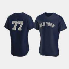 Mens New York Yankees #77 Clint Frazier Navy Authentic 2020 Alternate Jersey Mens New York Yankees #77 Clint Frazier Navy Authentic 2020 Alternate Jersey