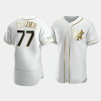 Mens New York Yankees Clint Frazier #77 White Golden Edition Authentic Jersey