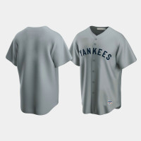New York Yankees Gray Cooperstown Collection Road Jersey Mens