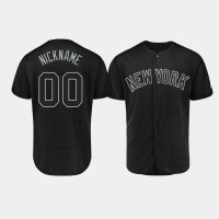 Mens New York Yankees Authentic #00 Custom 2019 Players' Weekend Black Jersey