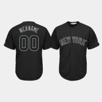 New York Yankees #00 Custom 2019 Players' Weekend Nickname Black Replica Jersey Mens