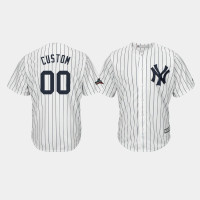 New York Yankees Mens #00 Custom 2019 Postseason White Official Cool Base Jersey