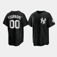 New York Yankees Custom Black 2021 All Black Fashion Replica Jersey