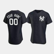 Mens New York Yankees #00 Custom Navy Authentic Team Logo 2020 Alternate Jersey Mens New York Yankees #00 Custom Navy Authentic Team Logo 2020 Alternate Jersey