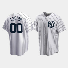 Mens New York Yankees #00 Custom Cooperstown Collection Home White Jersey Mens New York Yankees #00 Custom Cooperstown Collection Home White Jersey