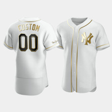 Mens New York Yankees Custom #00 White Golden Edition Authentic Jersey Mens New York Yankees Custom #00 White Golden Edition Authentic Jersey