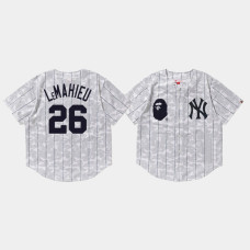 Mens New York Yankees DJ LeMahieu #26 White BAPE x Mitchell & Ness Jersey Mens New York Yankees DJ LeMahieu #26 White BAPE x Mitchell & Ness Jersey