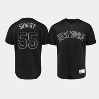 Mens New York Yankees Authentic #55 Domingo German 2019 Players' Weekend Black Sunday Jersey Mens New York Yankees Authentic #55 Domingo German 2019 Players' Weekend Black Sunday Jersey