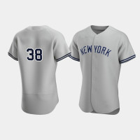 Mens New York Yankees #38 Erik Kratz Gray Authentic Road Jersey