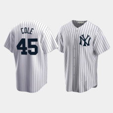 Mens New York Yankees #45 Gerrit Cole Cooperstown Collection Home White Jersey Mens New York Yankees #45 Gerrit Cole Cooperstown Collection Home White Jersey
