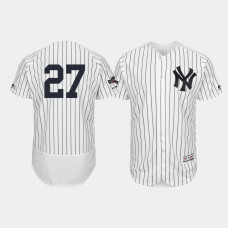 Mens New York Yankees #27 Giancarlo Stanton White 2019 Postseason Authentic Flex Base Jersey Mens New York Yankees #27 Giancarlo Stanton White 2019 Postseason Authentic Flex Base Jersey