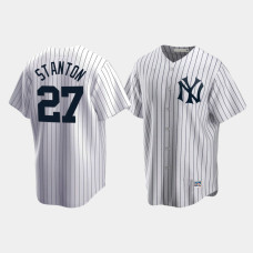 Mens New York Yankees #27 Giancarlo Stanton Cooperstown Collection Home White Jersey Mens New York Yankees #27 Giancarlo Stanton Cooperstown Collection Home White Jersey