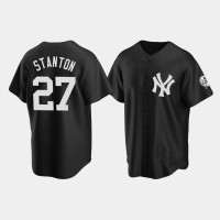 Mens New York Yankees #27 Giancarlo Stanton Black 2020 Replica Fashion Jersey