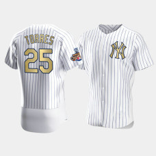 Mens New York Yankees #25 Gleyber Torres White 2009 World Series Champions Jersey Mens New York Yankees #25 Gleyber Torres White 2009 World Series Champions Jersey