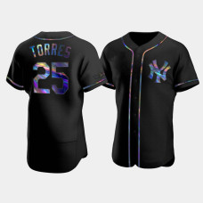 Mens New York Yankees #25 Gleyber Torres Black Authentic Golden Edition Holographic Jersey Mens New York Yankees #25 Gleyber Torres Black Authentic Golden Edition Holographic Jersey
