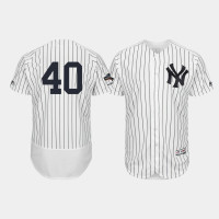 Mens New York Yankees #40 Luis Severino White 2019 Postseason Authentic Flex Base Jersey Mens New York Yankees #40 Luis Severino White 2019 Postseason Authentic Flex Base Jersey
