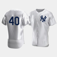 Mens New York Yankees #40 Luis Severino White Authentic Jersey Mens New York Yankees #40 Luis Severino White Authentic Jersey