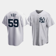 Mens New York Yankees #59 Luke Voit Cooperstown Collection Home White Jersey Mens New York Yankees #59 Luke Voit Cooperstown Collection Home White Jersey