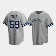 Mens New York Yankees #59 Luke Voit Gray Replica Road Jersey Mens New York Yankees #59 Luke Voit Gray Replica Road Jersey