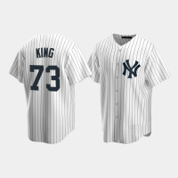 Mens New York Yankees #73 Michael King White Replica Home Jersey