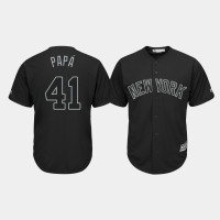 New York Yankees #41 Miguel Andujar 2019 Players' Weekend Papá Black Replica Jersey Mens New York Yankees #41 Miguel Andujar 2019 Players' Weekend Papá Black Replica Jersey Mens