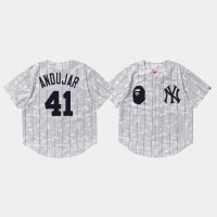 Mens New York Yankees Miguel Andujar #41 White BAPE x Mitchell & Ness Jersey Mens New York Yankees Miguel Andujar #41 White BAPE x Mitchell & Ness Jersey