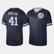 Mens New York Yankees Miguel Andujar #41 Navy Cooperstown Collection V-Neck Legend Jersey Mens New York Yankees Miguel Andujar #41 Navy Cooperstown Collection V-Neck Legend Jersey