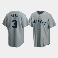 Babe Ruth New York Yankees Gray Cooperstown Collection Road Jersey Babe Ruth New York Yankees Gray Cooperstown Collection Road Jersey