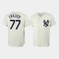 Clint Frazier New York Yankees Mitchell & Ness Cream Throwback Authentic Jersey Clint Frazier New York Yankees Mitchell & Ness Cream Throwback Authentic Jersey