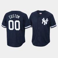 Custom New York Yankees Mitchell & Ness Navy Cooperstown Collection Mesh Batting Practice Jersey