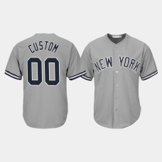 Custom New York Yankees Gray Replica Big & Tall Jersey Custom New York Yankees Gray Replica Big & Tall Jersey