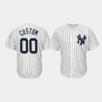 Custom New York Yankees White Replica Big & Tall Jersey
