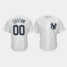 Custom New York Yankees White Replica Big & Tall Jersey Custom New York Yankees White Replica Big & Tall Jersey