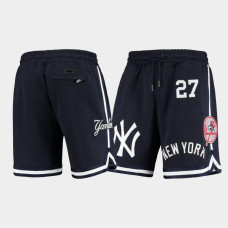 Mens New York Yankees #27 Giancarlo Stanton Navy Pro Standard Team Shorts Mens New York Yankees #27 Giancarlo Stanton Navy Pro Standard Team Shorts