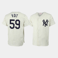 Luke Voit New York Yankees Mitchell & Ness Cream Throwback Authentic Jersey