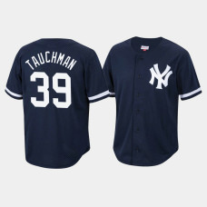 Mike Tauchman New York Yankees Mitchell & Ness Navy Cooperstown Collection Mesh Batting Practice Jersey