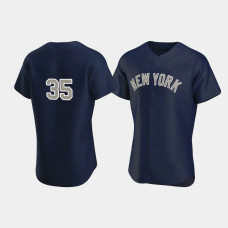 Mens New York Yankees #35 Nick Tropeano Navy Authentic Alternate Jersey