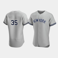 Mens New York Yankees #35 Nick Tropeano Gray Authentic Road Jersey