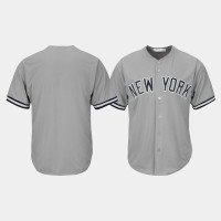 Mens New York Yankees Gray Replica Big & Tall Jersey