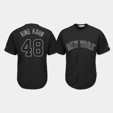New York Yankees #48 Tommy Kahnle 2019 Players' Weekend King Kahn Black Replica Jersey Mens New York Yankees #48 Tommy Kahnle 2019 Players' Weekend King Kahn Black Replica Jersey Mens