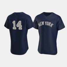 Mens New York Yankees #14 Tyler Wade Navy Authentic Alternate Jersey